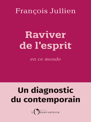 cover image of Raviver de l'esprit en ce monde